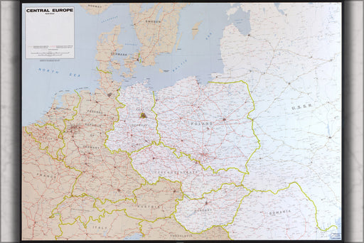 Poster, Many Sizes Available; Cia Map Of Northern Central Europe Germany 1973