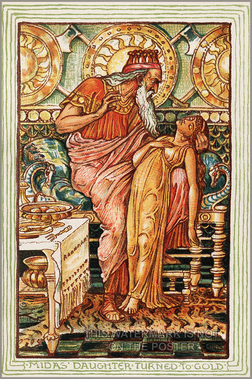 Poster, Many Sizes Available; King Midas Myth, By Walter Crane C1893 Greek Mythology