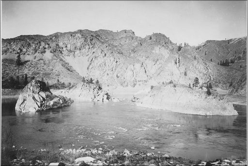 Poster, Many Sizes Available; Hell Gate, Columbia River. Boat Coming Down Riiver With Rocks At Pont A On Boat&#39;S Right. Point B Is In Foregro