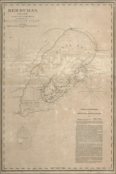 Poster, Many Sizes Available; Map Of Bermuda 1819