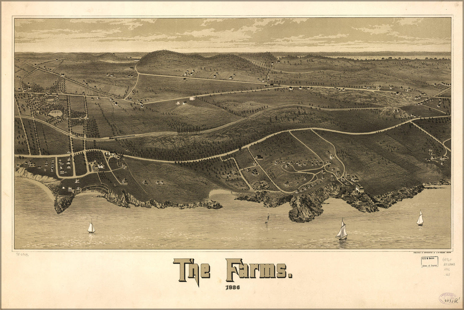 Poster, Many Sizes Available; Map Of Beverly Farms Massachusetts 1886