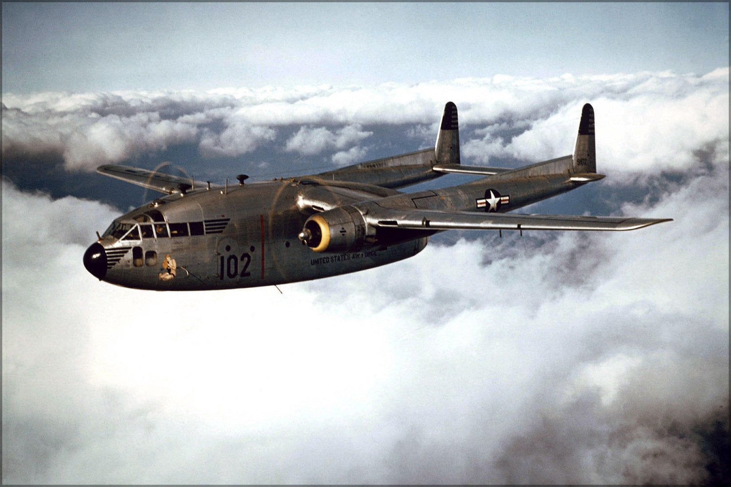 Poster, Many Sizes Available; Fairchild C-119B Flying Boxcar 314Th Troop Carrier Group 1952