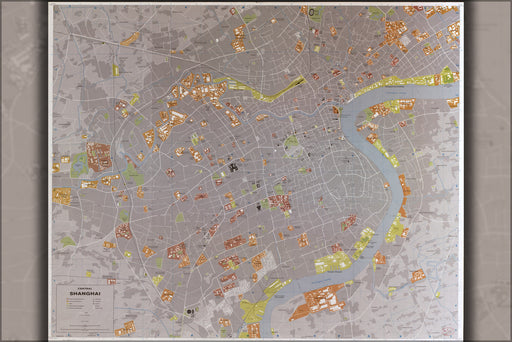 Poster, Many Sizes Available; Cia Map Of Shanghai China 1983