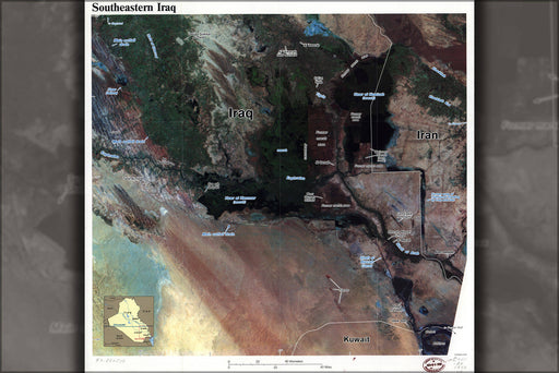 Poster, Many Sizes Available; Cia Map Of Southeastern Iraq 1992