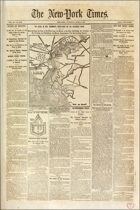 Poster, Many Sizes Available; Nyt 1862 General Sherman On Savannah R. Georgia