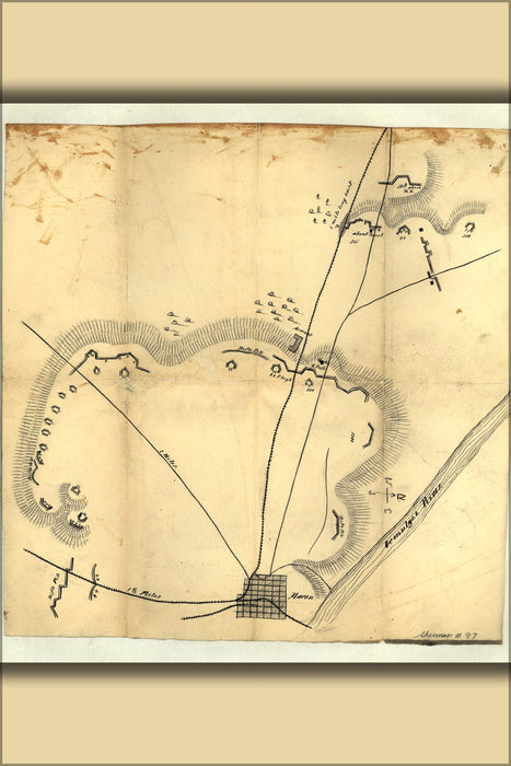 Poster, Many Sizes Available; Map Of Macon Georgia And Vicinity 1864