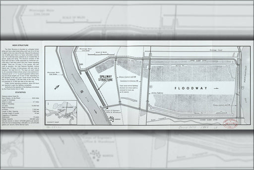 Poster, Many Sizes Available; Map Of Bonnet Carre Spillway New Orleans 1987