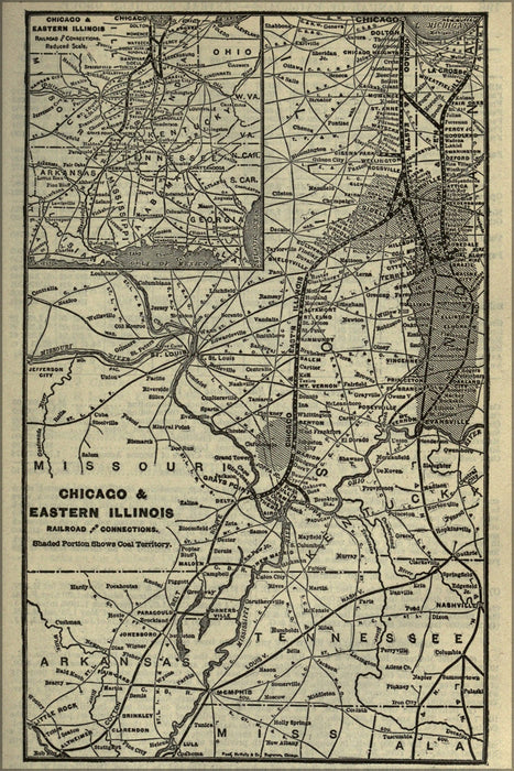 Poster, Many Sizes Available; 1901 Poor&#39;S Chicago And Eastern Illinois Railroad