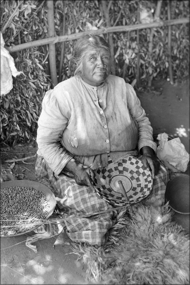 Poster, Many Sizes Available; Agua Caliente Indian Woman, Mercedes Nolasquez, Basket Maker, Ca.1900 Chs 3830