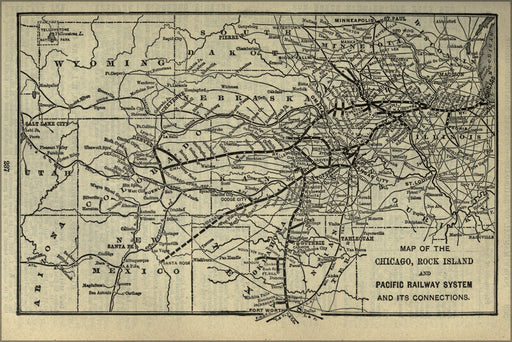 Poster, Many Sizes Available; 1901 Poor&#39;S Chicago, Rock Island And Pacific Railway