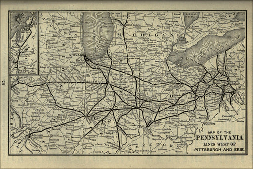 Poster, Many Sizes Available; 1901 Poor&#39;S Pennsylvania Railroad Lines West