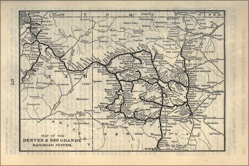 Poster, Many Sizes Available; 1903 Poor&#39;S Denver And Rio Grande Railroad