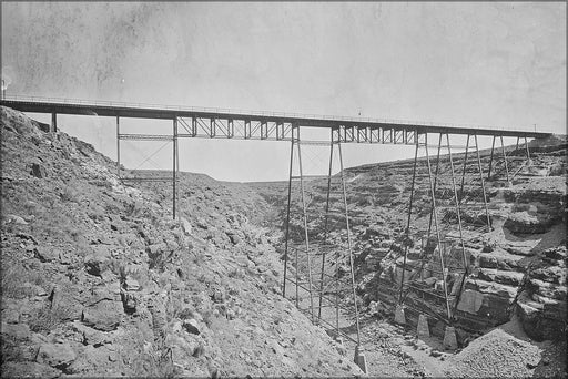 Poster, Many Sizes Available; Old No. 140 Santa Fe Railroad Bridge Over Canyon Diablo, Coconino County, Arizona 1870S