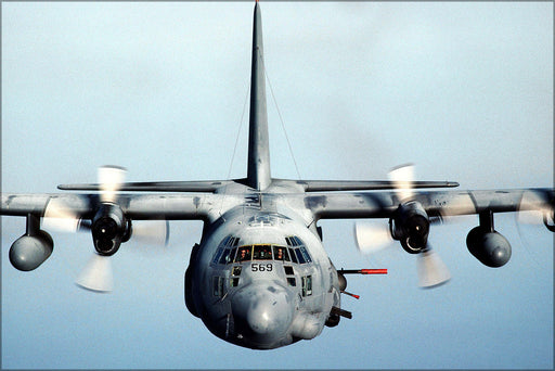 Poster, Many Sizes Available; Air Force Ac-130H Spectre, 4Th Sos Near Hurlburt Field, 1988