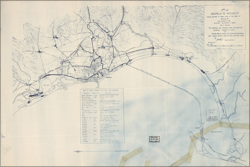 Poster, Many Sizes Available; Map Of Manila Philippines & Vicinity 1899