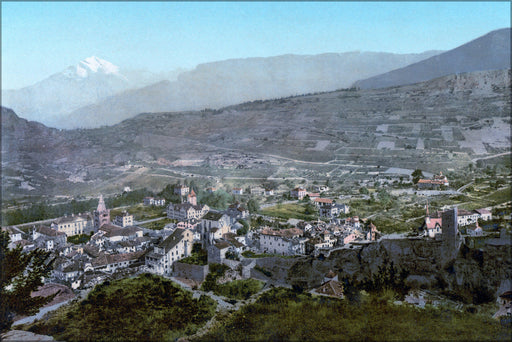 Poster, Many Sizes Available; Sion, General View, Valais, Switzerland Photochrom C1900