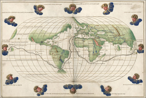 Poster, Many Sizes Available; Map Of The World 1544