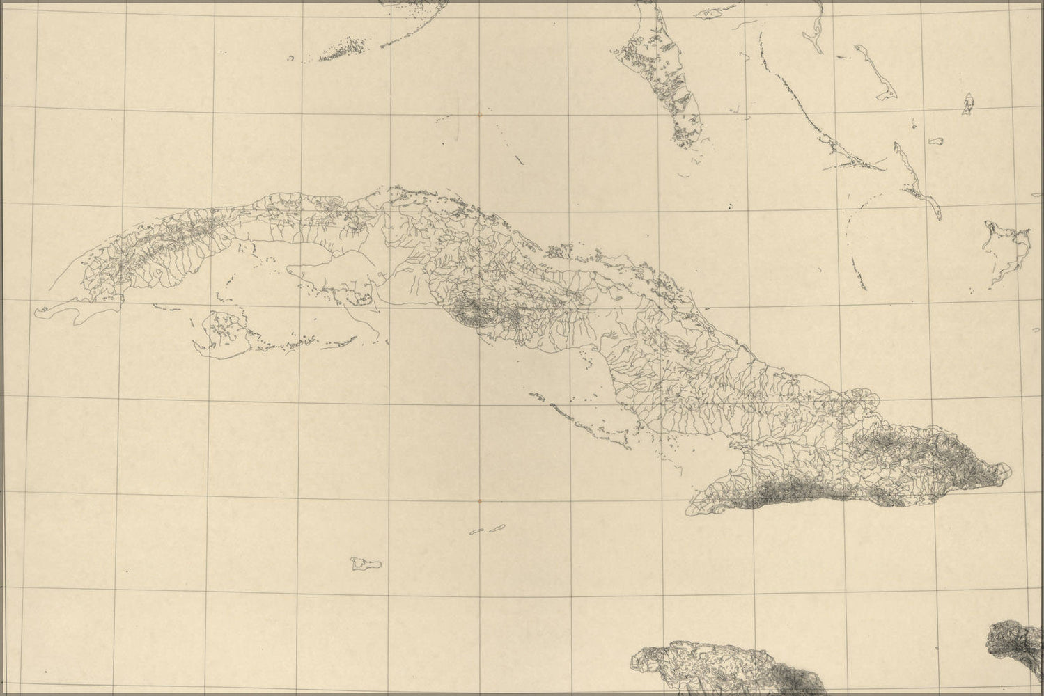 Poster, Many Sizes Available; Cia Terrain Map Of Cuba P2