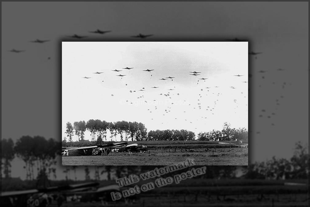Poster, Many Sizes Available; Operation Market Garden 82Nd Airborne Division Dropping On Grave, During Operation Market Garden