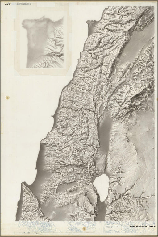 Poster, Many Sizes Available; Cia Terrain Map Of North Israel - South Lebanon