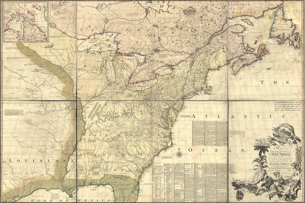 Poster, Many Sizes Available; Map Of British Colonies Pre United States 1775