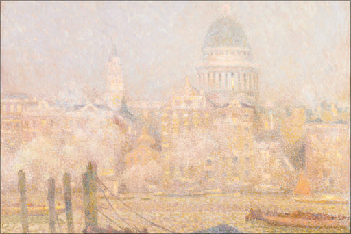 Poster, Many Sizes Available; Henri Le Sidaner St. PaulâS From The River Morning Sun In Winter