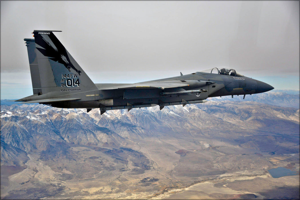 Poster, Many Sizes Available; Air Force F-15C Eagle F-15 144Th Fw California Air National Guard