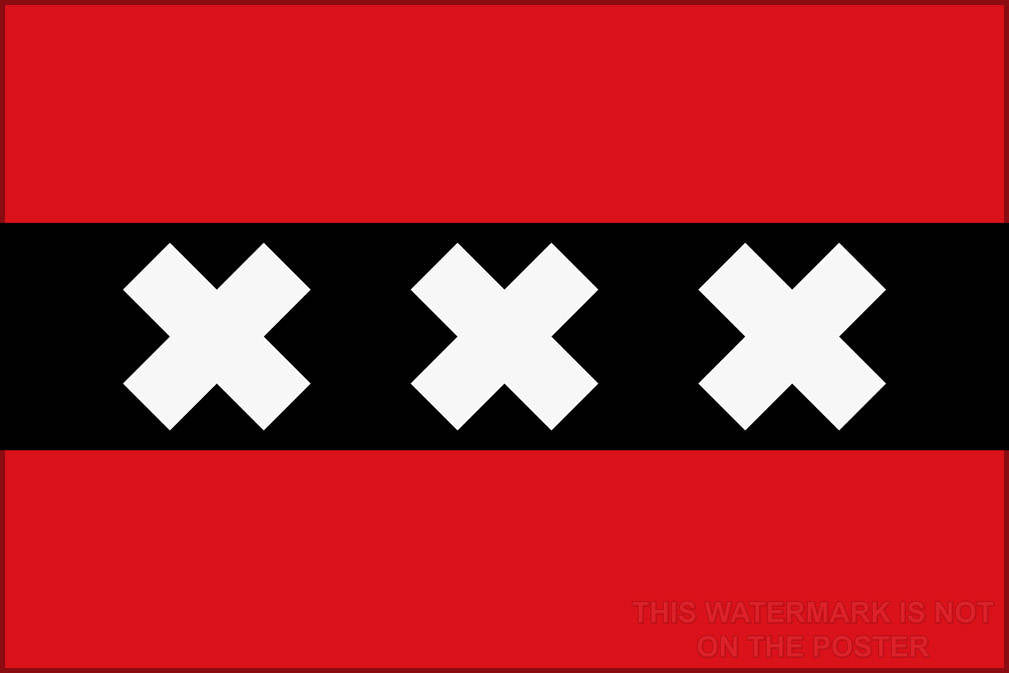 Poster, Many Sizes Available; Flag Of Amsterdam