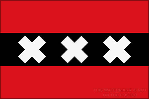 Poster, Many Sizes Available; Flag Of Amsterdam