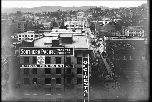 Poster, Many Sizes Available; Birdseye View Of Los Angeles, Looking West On Sixth Street From The Pacific Electric Building, January 1, 1907