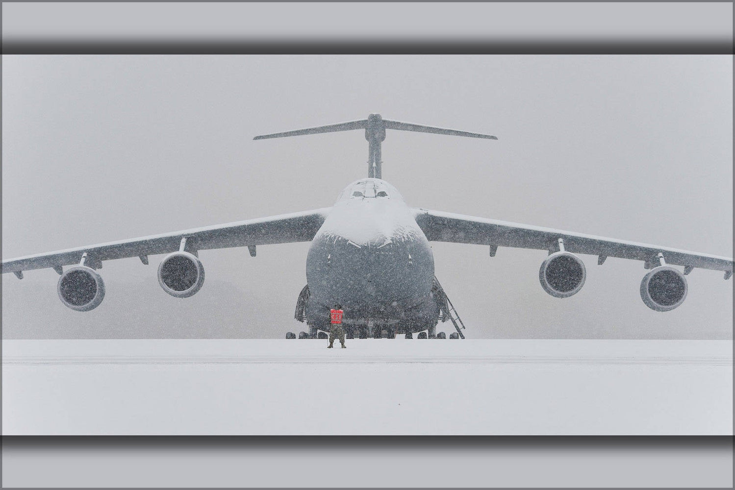 Poster, Many Sizes Available; Snow Covered C-5M Super Galaxy Dover Air Force Base, Delaware