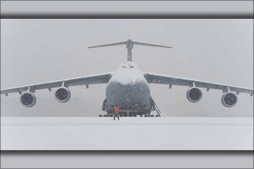 Poster, Many Sizes Available; Snow Covered C-5M Super Galaxy Dover Air Force Base, Delaware
