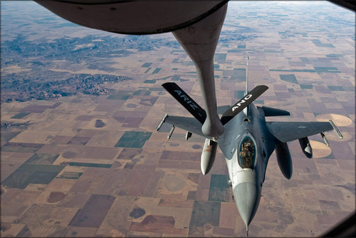 Poster, Many Sizes Available; Air Force General Dynamics F-16C Fighting Falcon Refuels