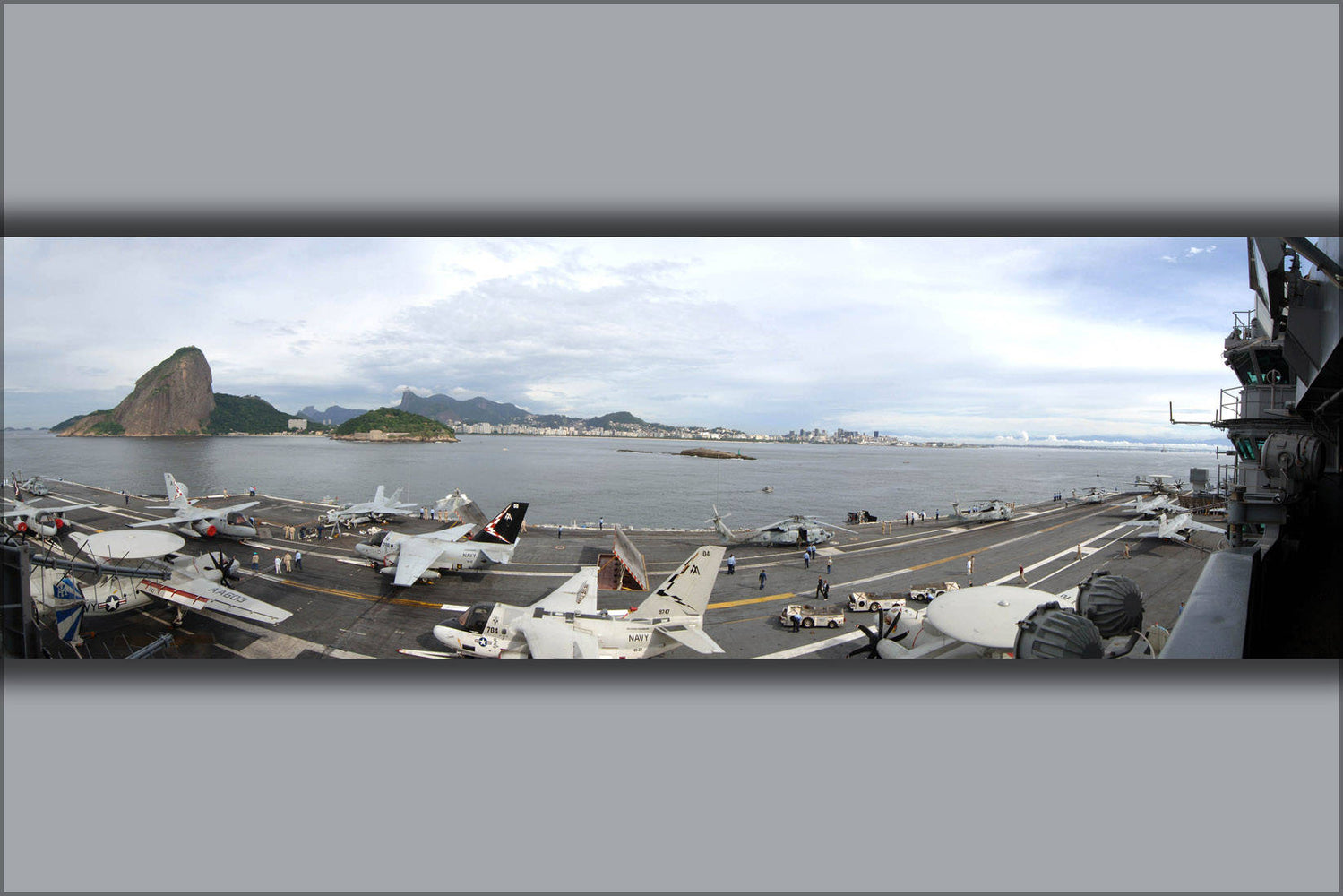 Poster, Many Sizes Available; Flight Deck Of Uss George Washington (Cvn-73) Brazil 2008