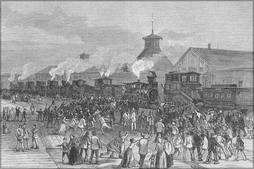 Poster, Many Sizes Available; Blockade Of Engines At Martinsburg, West Virginia Great Railroad Strike Of 1877 P1