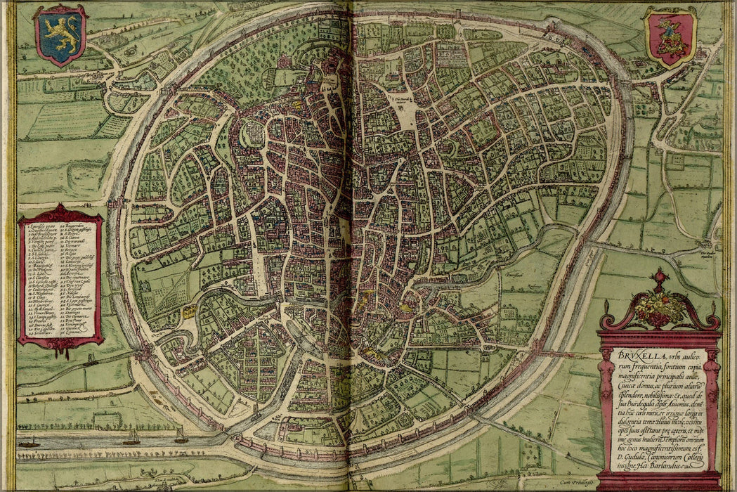 Poster, Many Sizes Available; Map Of Brussels 1612