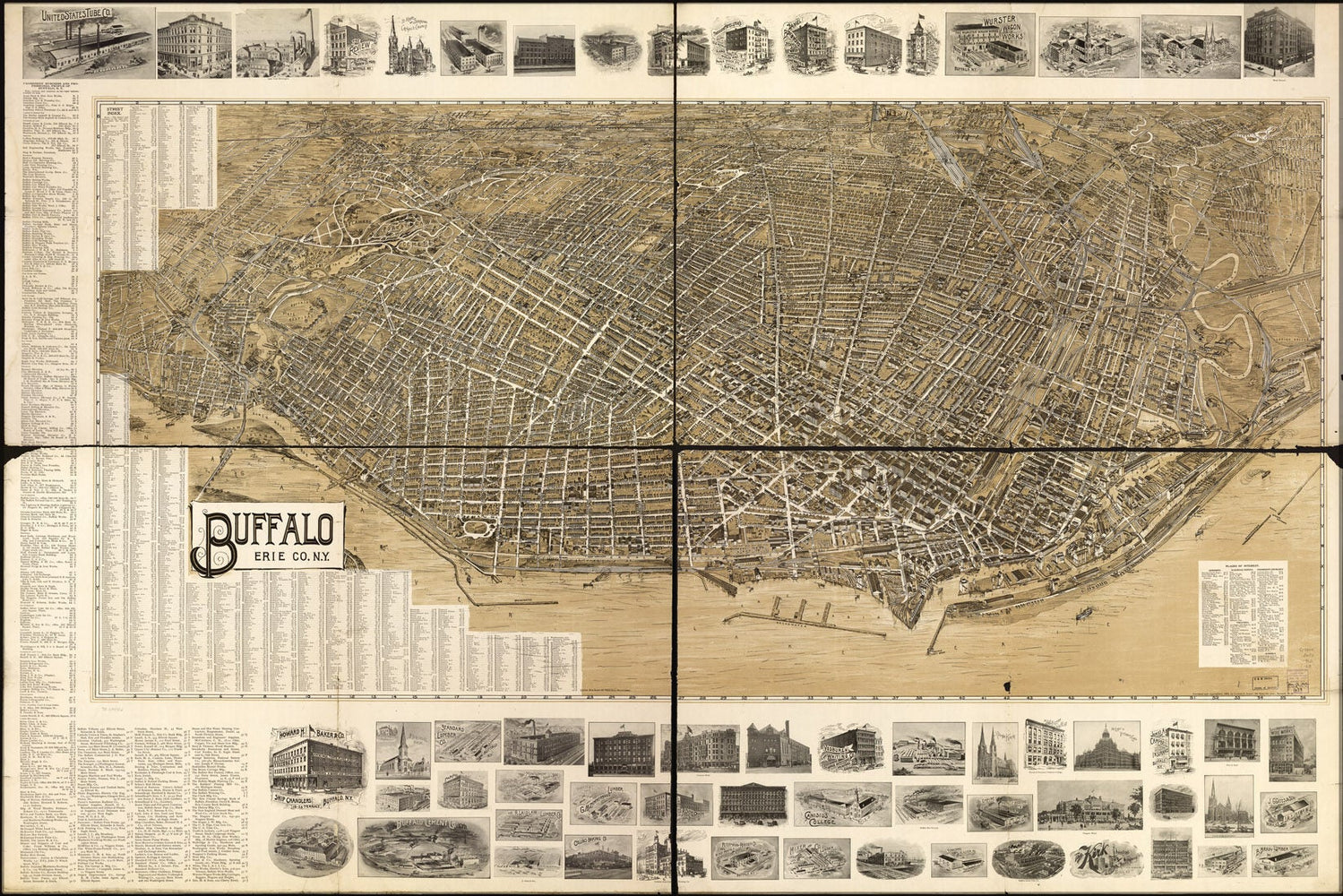 Poster, Many Sizes Available; Map Of Buffalo, New York 1902