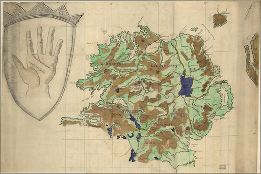 Poster, Many Sizes Available; Map Of Ulster County, Ireland 1880