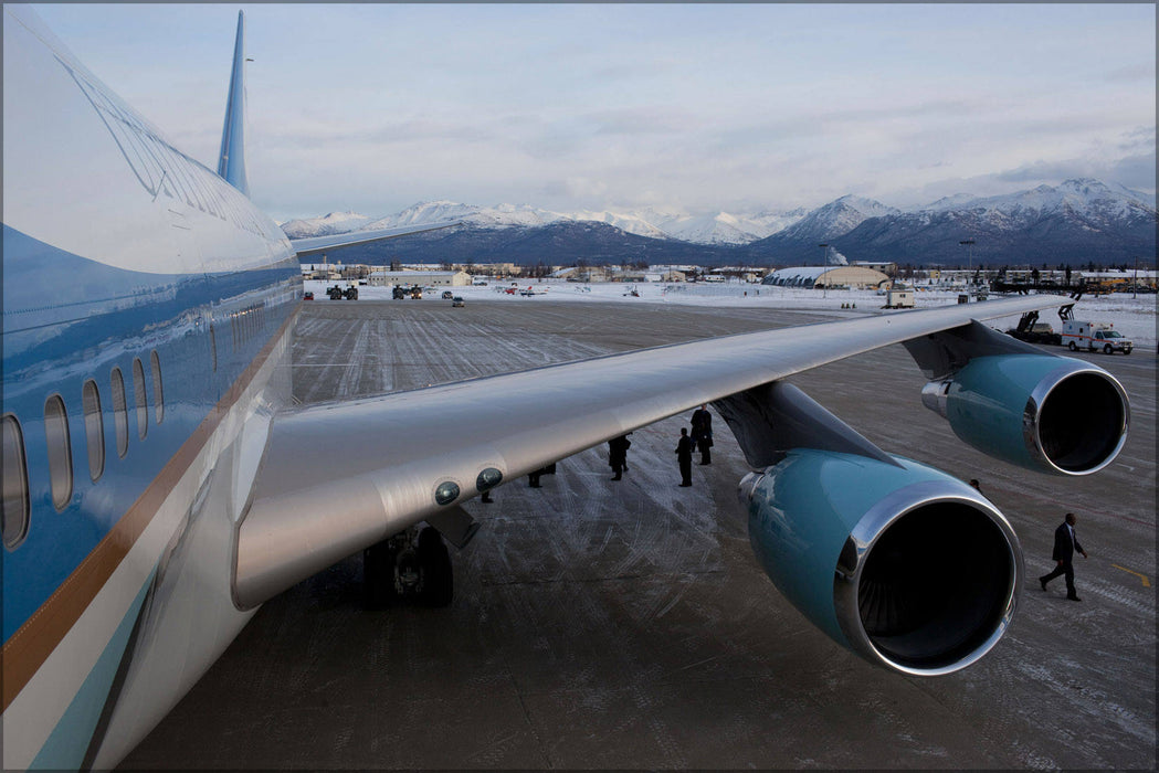 Poster, Many Sizes Available; Air Force One At Elmendorf Air Force Base