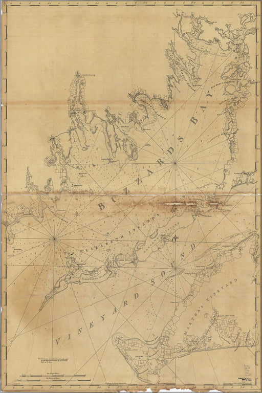 Poster, Many Sizes Available; Map Of Buzzards Bay Marthas Vineyard Sound 1776