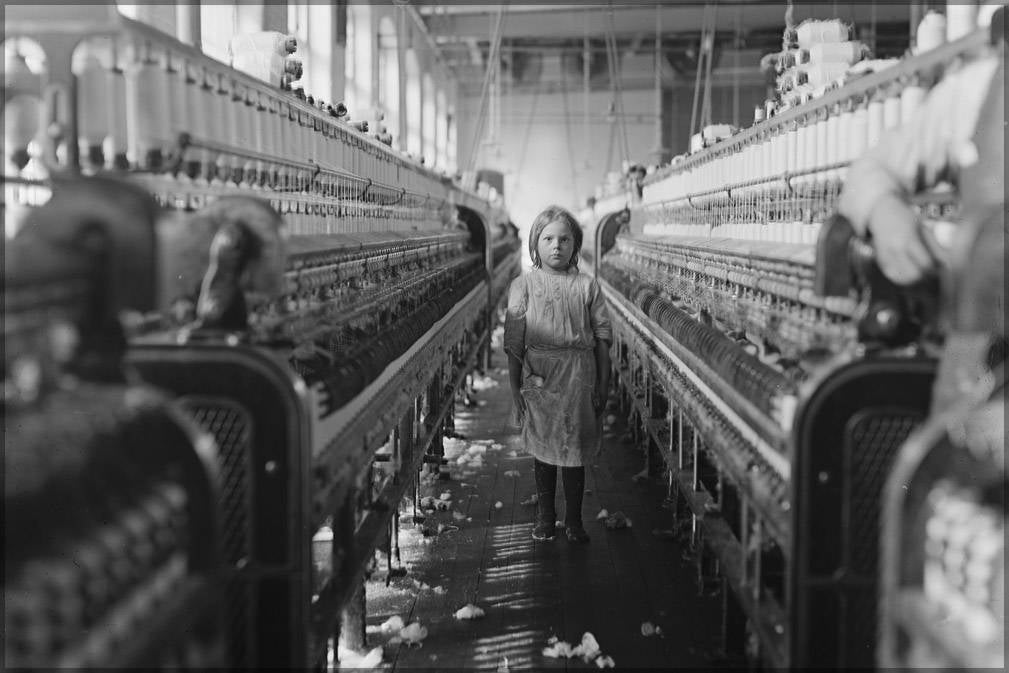 Poster, Many Sizes Available; Little Spinner 1908 Child Labor Lewis Hine, A Little Spinner