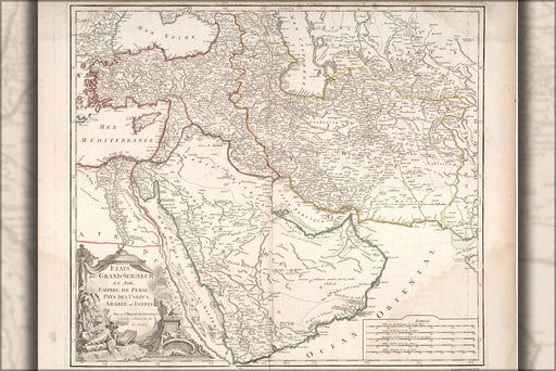 Poster, Many Sizes Available; Map Of Middle East Persian Empire 1740 In French