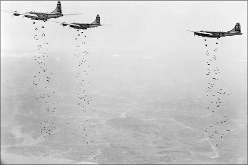 Poster, Many Sizes Available; Boeing B-29 Superfortress Bombers 98Th Bomb Group, Korea 1951