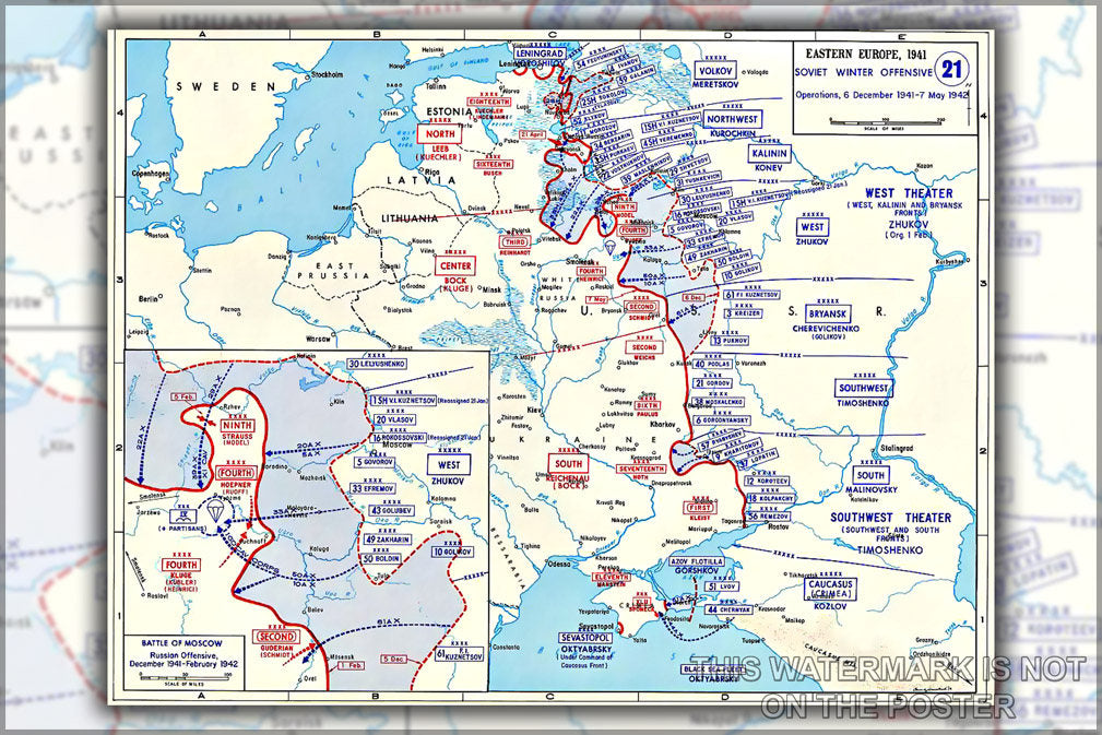 Poster, Many Sizes Available; Soviet Counter Attack Winter Counter-Offensive, 5 December 1941 To 7 May 1942 Operation Barbarossa Battle Of S