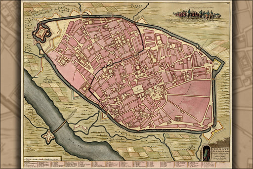 Poster, Many Sizes Available; Map Of Milan Italy 1709