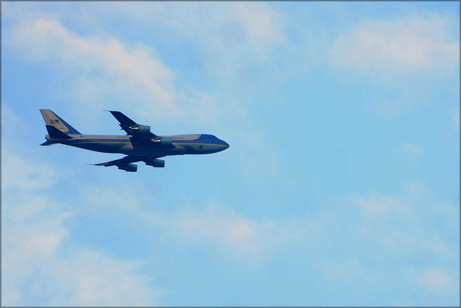 Poster, Many Sizes Available; Air Force One Prepares To Land At Raf Fairford, England, Sept 140903 F Ue958 113