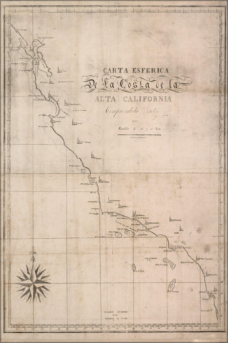 Poster, Many Sizes Available; Map Of California 1839