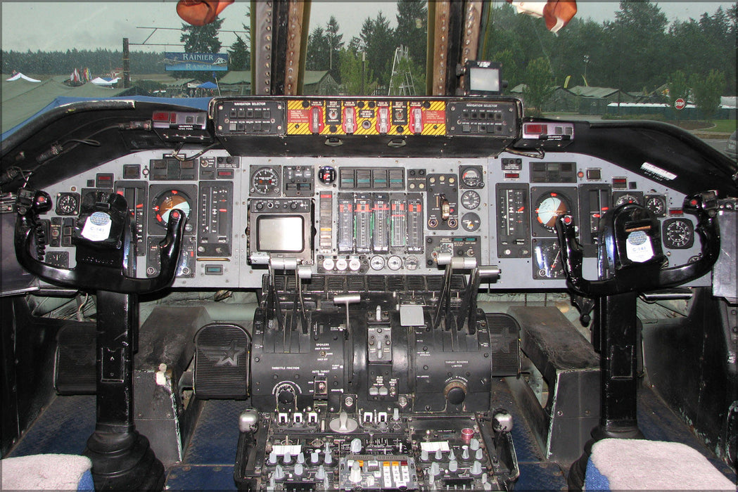 Poster, Many Sizes Available; Lockheed C-141 Starlifter Cockpit