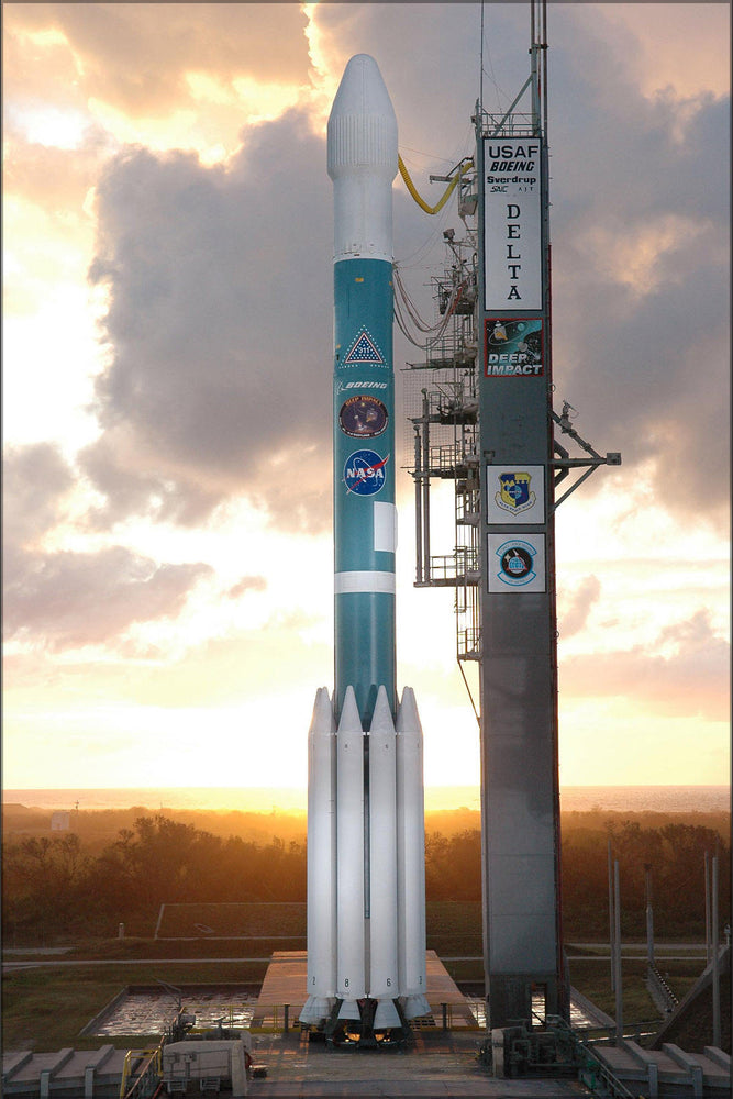 Poster, Many Sizes Available; Boeing Delta Ii Rocket Carrying The Deep Impact Spacecraft