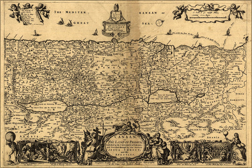 Poster, Many Sizes Available; Map Of Canaan; Holy Land Palestine Israel 1700